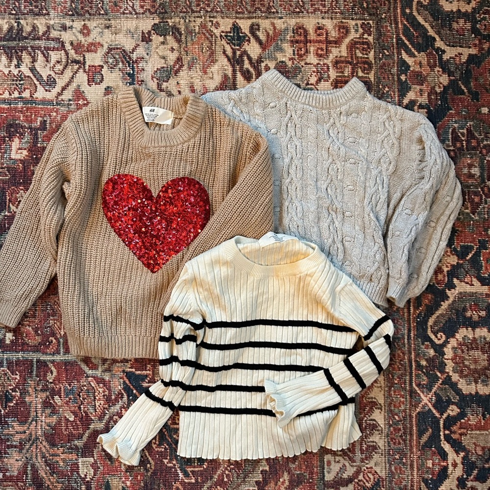 4T Toddler Girl H&M Sweater Trio